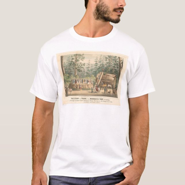 T-shirt Tronçon de l'arbre gigantesque de Calaveras (Devant)