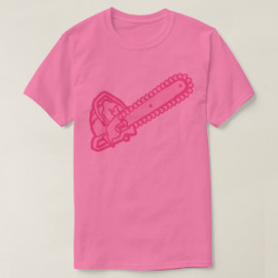 T-shirt Tronçonneuse rose de l'amour