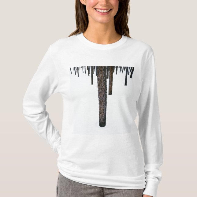 T-shirt Troncs d'arbre dans la neige (Devant)