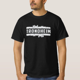 T-shirt Trondheim Norway City Skyline Cityscape Funny Cade