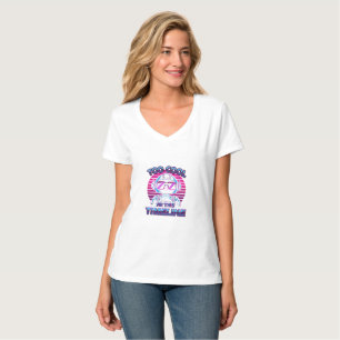 T-shirt Trop Cool Pour Cette Chronologie - Retro Neon Robo