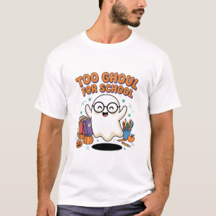 T-shirt Trop de fantôme pour l'école Halloween Ghost