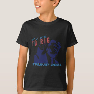 T-shirt Trop Gros Pour Retirer La Position Patriotique Ave