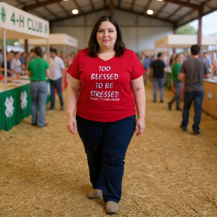 T-shirt Trop Heureux Pour Être Stressé V-Neck