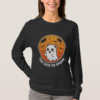 T-shirt Trop mignon À Parler - Adorable Halloween de chat 