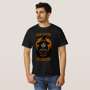 T-shirt Trop mignon pour effrayer Design de sorcière et de