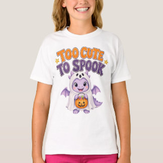 T-shirt Trop Mignon pour Effrayer Dragon Fantôme Violet En