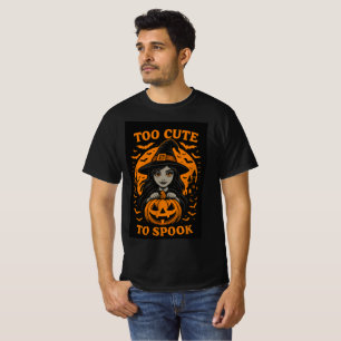 T-shirt Trop mignon pour effrayer l'art de sorcière d'Hall