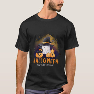 T-shirt Trop mignon pour parler - Halloween Cat Tee