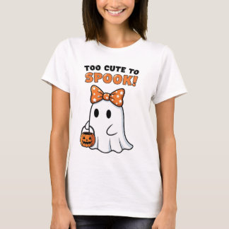 T-shirt Trop mignon pour parler ! Kawaii Ghost Halloween T