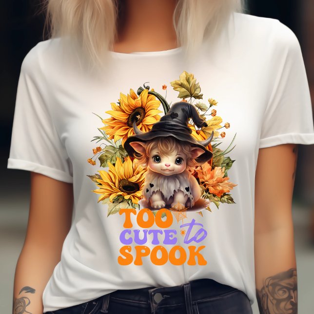 T-shirt Trop Mignonne Pour Parler-Cute Vache Halloween-Cit (Créateur téléchargé)