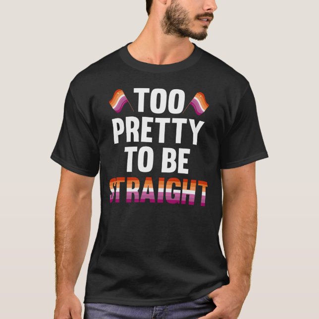 T-shirt Trop Plutôt Pour Être Un Gay pride Lesbien Droit L (Devant)