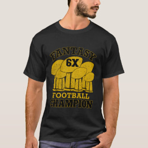 T-shirt Trophée de champion 6 fois de Fantasy Football