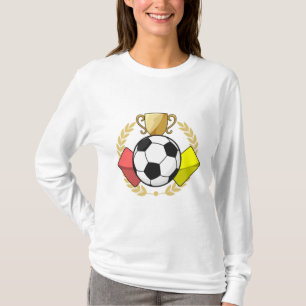 T-shirt Trophée de football rouge et jaune