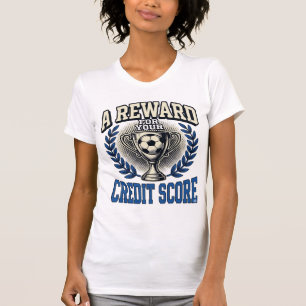 T-shirt Trophée Vintage Score de Crédit de Football