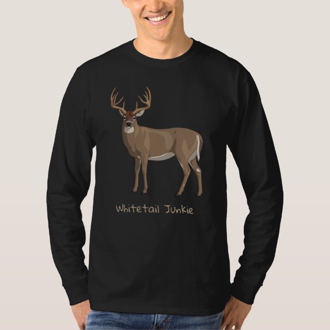 T-shirt Trophée Whitetail Junkie Chasse aux cerfs Buck (Devant)