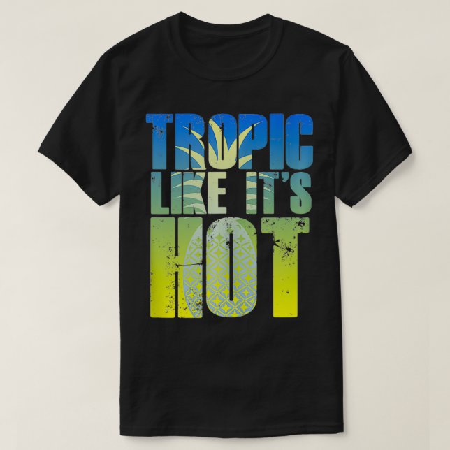 T-shirt TROPIC COMME SA Citation de jeu de course de plage (Design devant)