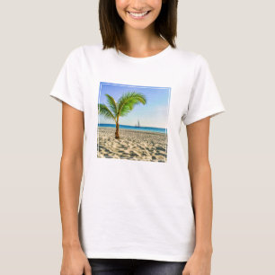 T-shirt Tropical Beaches   Sailboat, Palm Tree, Aruba