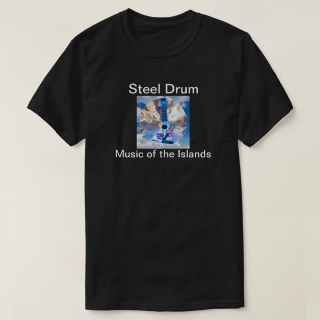 T-shirt tropical de tambour métallique d'île (Design devant)