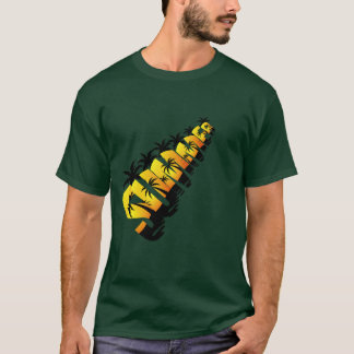 T-shirt Tropical Été Rétro Typographie Design avec Palmier