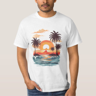 T-shirt Tropical Florida Sunset Summer Beach