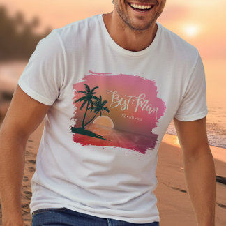 T-shirt Tropical Isle Meilleur Homme Rose ID581