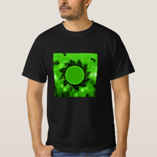 T-shirt Tropical Palm Leaves Green Circle Frame Botanica 