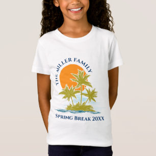 T-Shirt Tropical Palm Tree Beach Trip Sunset Cute Custom