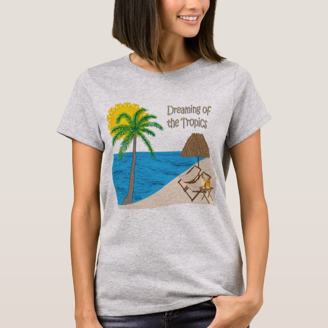 T-shirt tropical, Rêver des Tropiques (Devant)