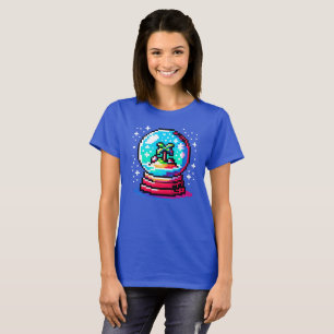 T-shirt Tropical Snow Globe Pixel Art Beach Hiver