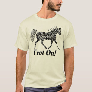T-shirt Trot nommé facultatif de trot tribal de cheval
