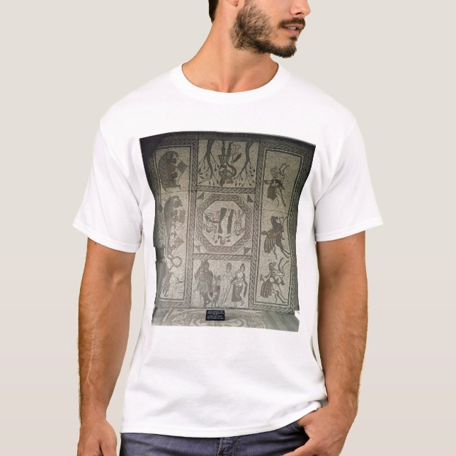 T-shirt Trottoir de mosaïque de la villa romaine au bas (Devant)