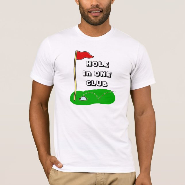 T-shirt Trou dans un golf personnalisé par club (Devant)