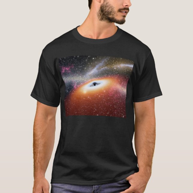 T-shirt Trou noir au centre d'une galaxie (Devant)