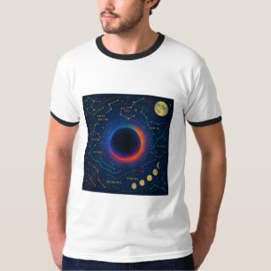 T-shirt Trou Noir Cosmique & Constellations Art - Céleste