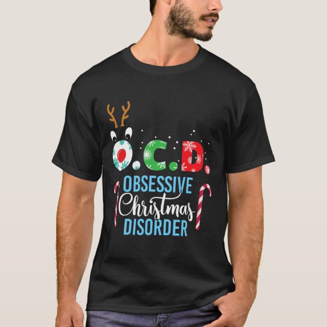 T-shirt Trouble de Noël obsessionnel ! Reindeer Antlers Gi (Devant)