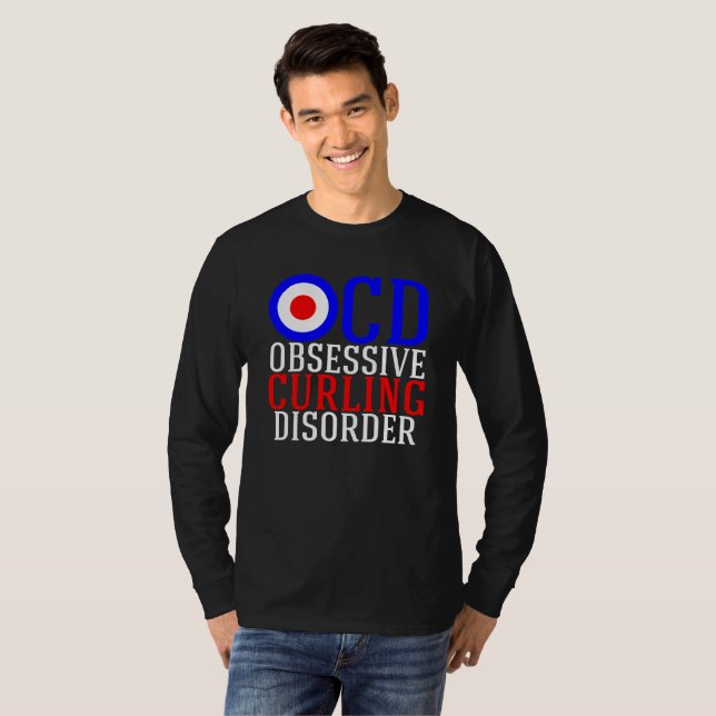 T-shirt Trouble du curling obsessionnel (Devant entier)