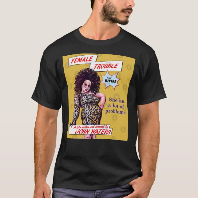 T-shirt Trouble Femme Divine - John Waters Bizarre Cult M (Devant)