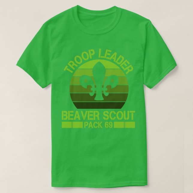 T-shirt Troupe de scouts Beaver Leader 69 cadeau pour la f (Design devant)