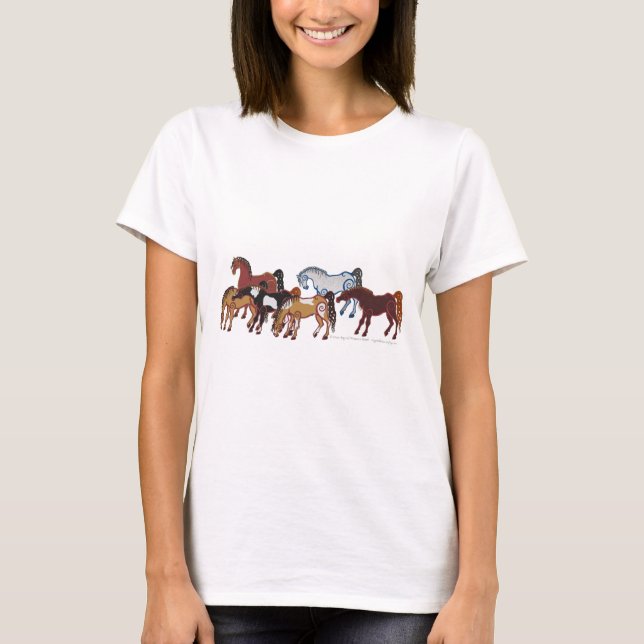 T-shirt troupeau celtique de cheval (Devant)