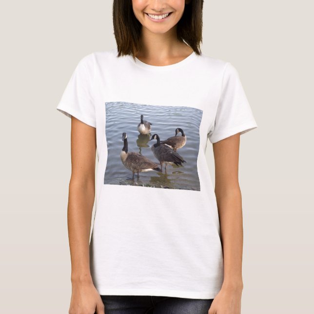 T-shirt Troupeau riant nerveusement des oies (Devant)