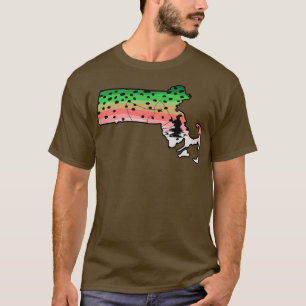 T-shirt Trout arc-en-ciel Voler poisson Massachusetts Vole