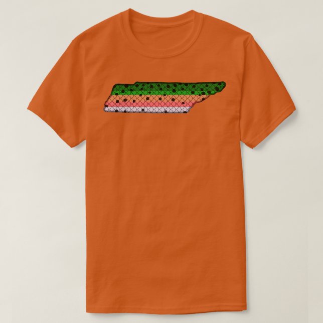 T-shirt Trout Fishing Rainbow Trout Motif Tennessee Stat (Design devant)