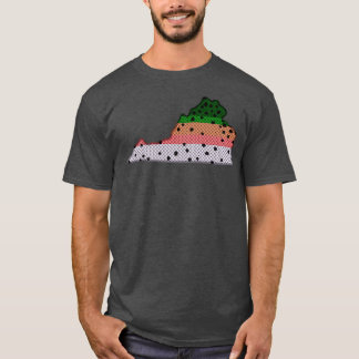 T-shirt Trout Rainbow Trout Motif Virginia State