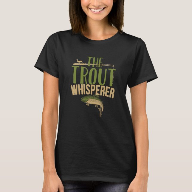 T-shirt Trout Whisperer Cool Trout Fishing (Devant)