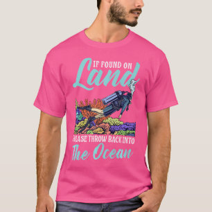 T-shirt Trouvé Sur Terre S'Il Vous Plaît Jeter Dans L'Océa