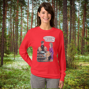 T-shirt Trouver la barre droite femmes long manches