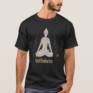 T-shirt Trouver l'équilibre  Professeur de Yoga et Yoga