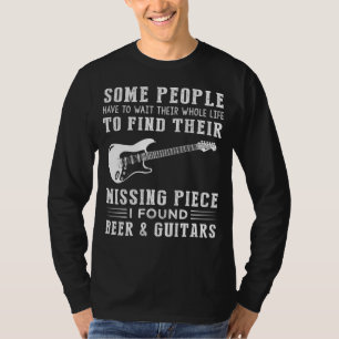 T-shirt Trouver ma pièce manquante : Bière, Guitare et Ryt