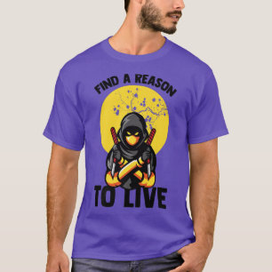 T-shirt Trouver Une Raison De Vivre Anime Ninjas Manga Sam
